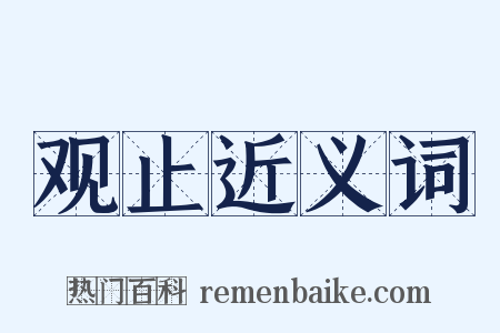 观止近义词是什么意思的图片